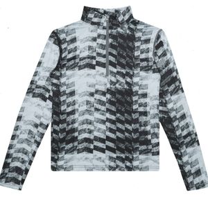 About Obermeyer Grey Coat of Arms Wildcat Sport 75 Weight Base Layer Top - UPF 5